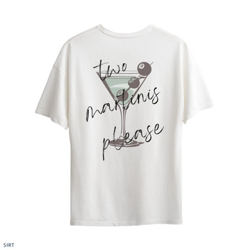Oversize T-Shirt "Two Martini Please"