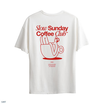 Oversize T-Shirt "Slow Sunday Coffee Club"
