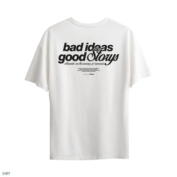 Oversize T-Shirt "Bad Ideas Good Storys"