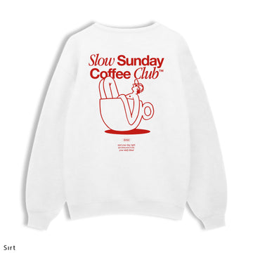 Regular Sweatshirt "Slow Sunday Coffee Club"