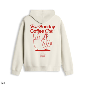 Oversize Hoodie "Slow Sunday Coffee Club"
