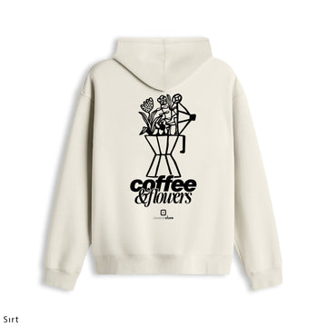 Oversize Hoodie "Coffee & Flowers"