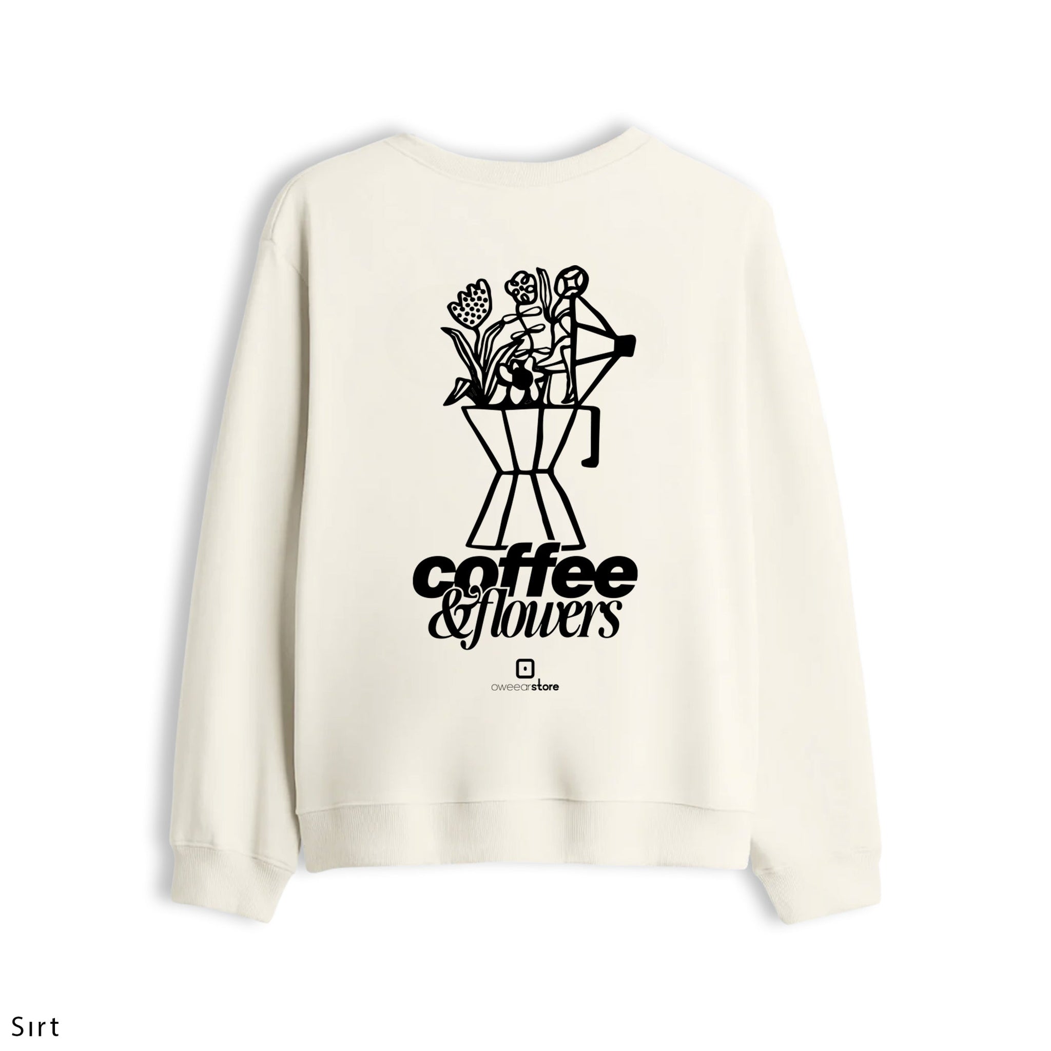 Oversize Sweatshirt "Coffee & Flowers