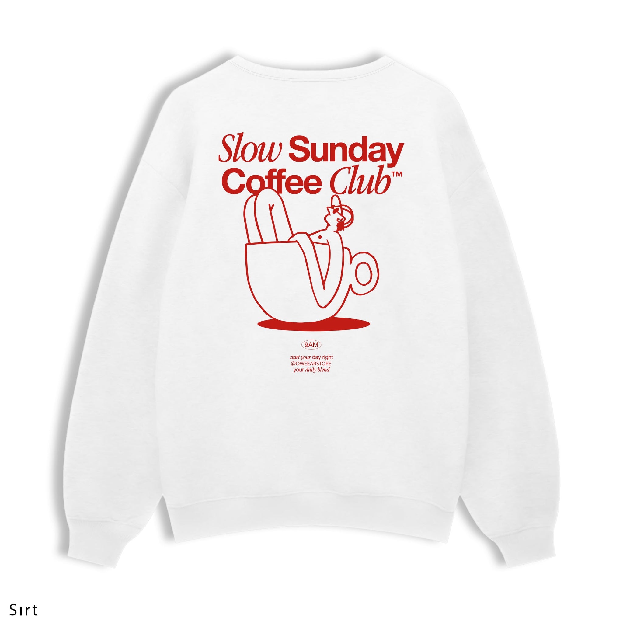 Regular Sweatshirt "Slow Sunday Coffee Club"