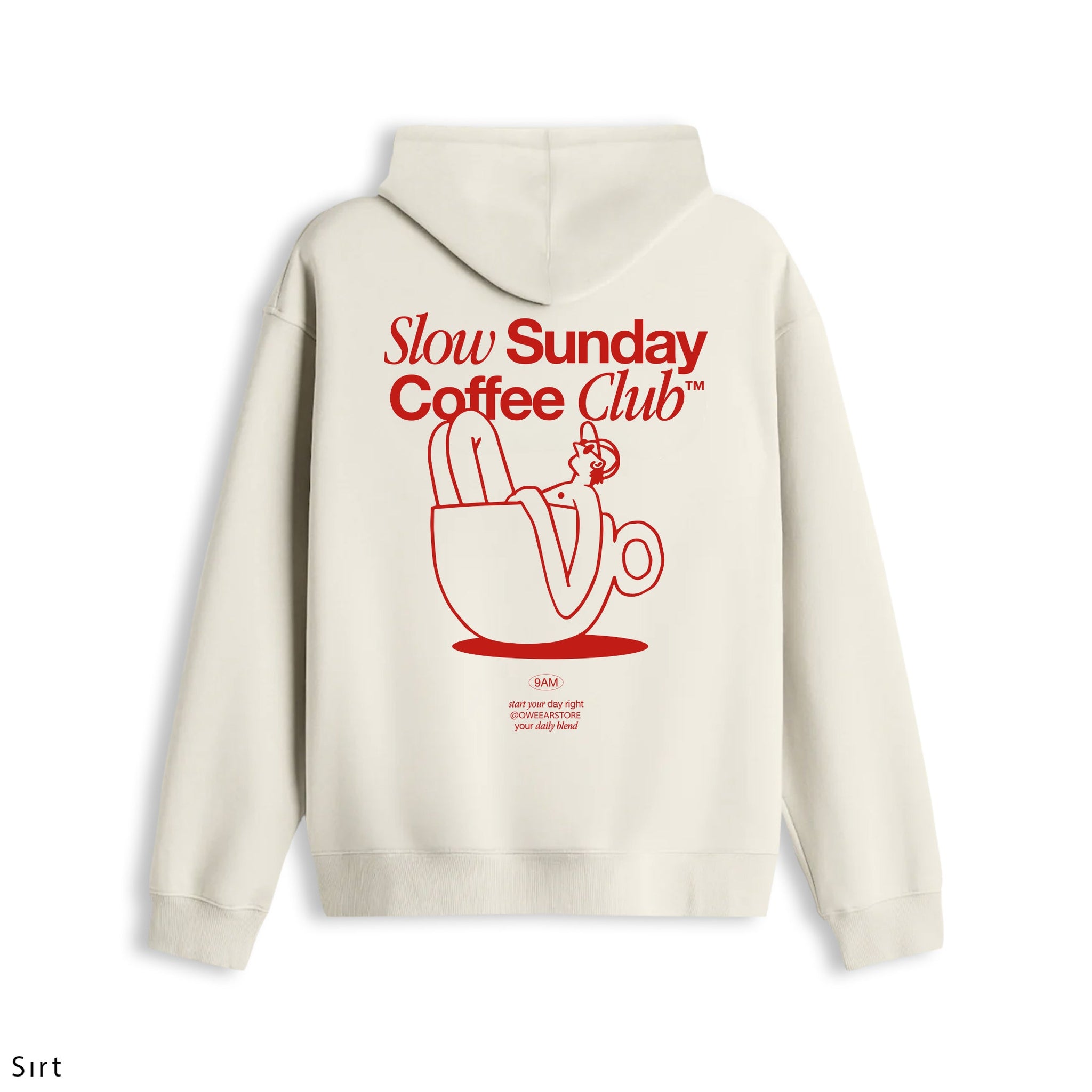 Oversize Hoodie "Slow Sunday Coffee Club"